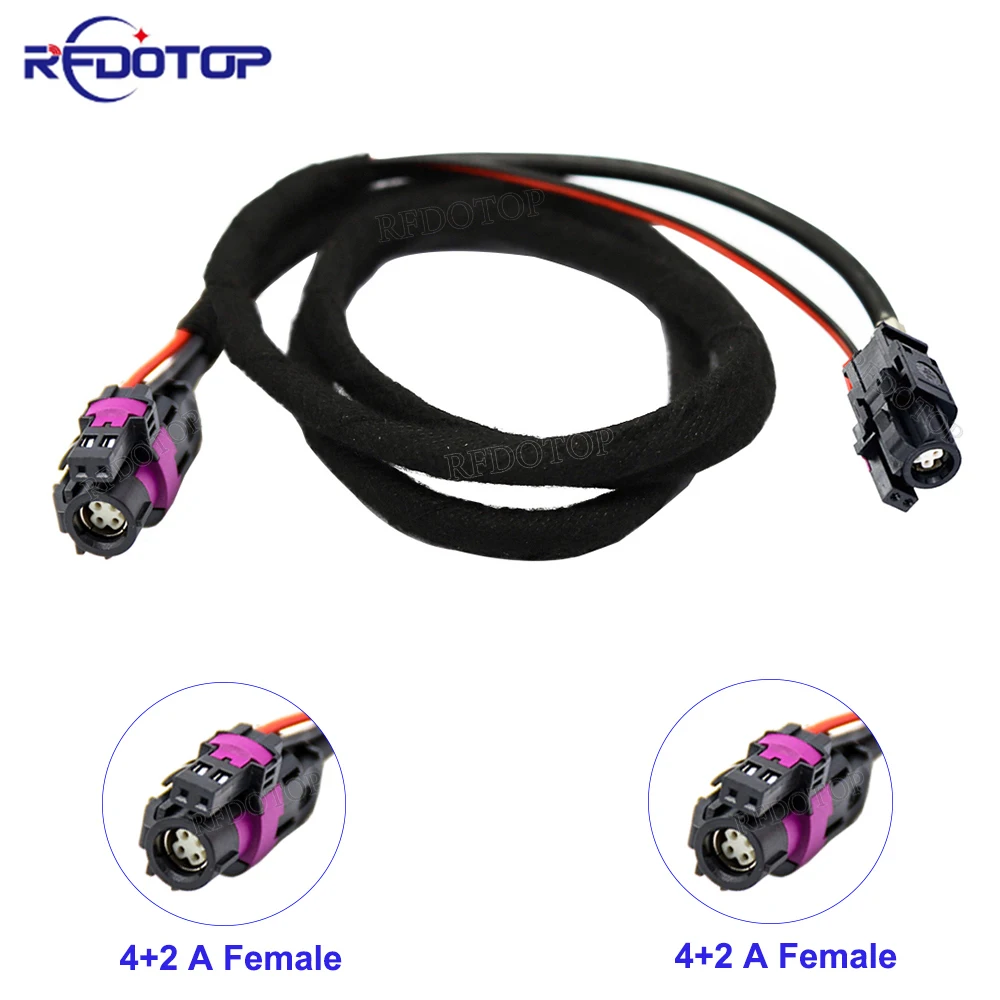 

4+2Pin 6-Core HSD Cable Black Code A Female to A Female 6Pin Connector High Speed DataTransmission Harness Wire LVDS Cable