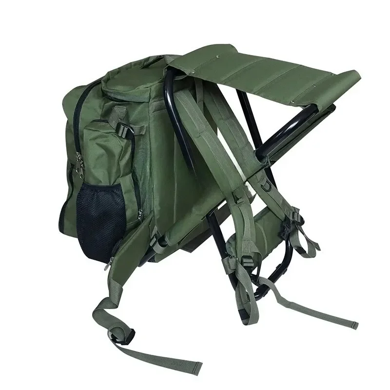 Portable Folding Camping Chair with Backpack for Hiking Fishing Beach Travel Lightweight Stool Outdoor Anti Splash Seat