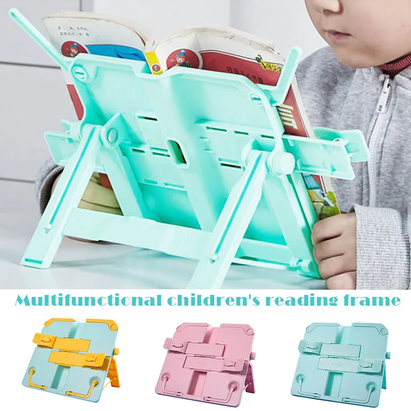 Adjustable Book Stand Height and Angle Adjustable Book Holder with Page Paper Clips for Big Heavy Textbooks Music Lectern Books