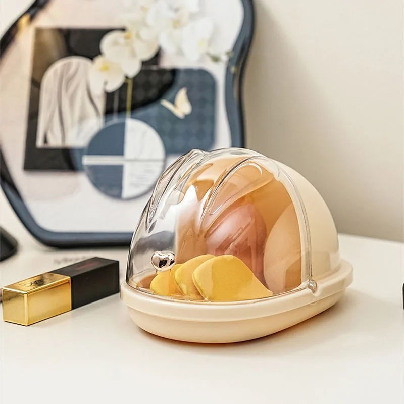 Porta spugna per trucco Scatola portaoggetti per uova cosmetiche antipolvere Scatola portaoggetti per spugna in polvere Custodia per frullatore per trucco Porta soffio cosmetico
