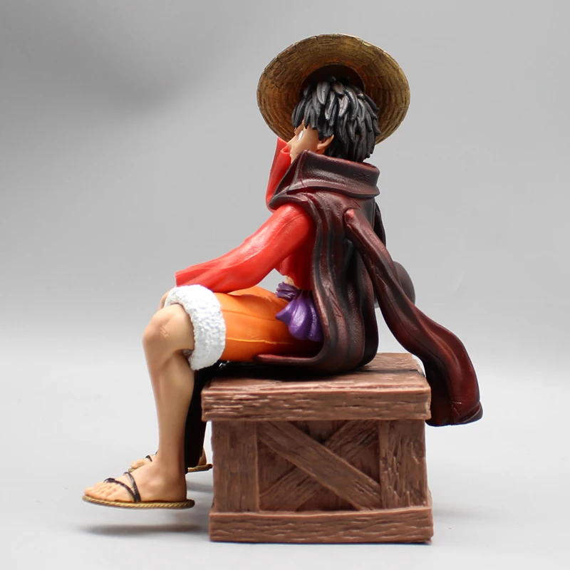 Figurine d'action en PVC One Piece Assis Box, figurine Monkey D Luffy, statue GK Manga, jouet modèle de collection, cadeau de beurre, 17cm, chaud