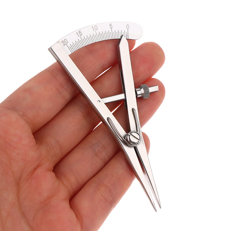 Stainless Steel Mini Spacing Gauge With Scale Adjustable Border Adjuster DIY Handmade Leather Craft Tools