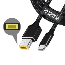USB C to Slim Tip Laptop 100W PD Charging Cable Adapter Compatible for Lenovo Yoga Ideapad Legion T470/460/450(s) ThinkPad X1