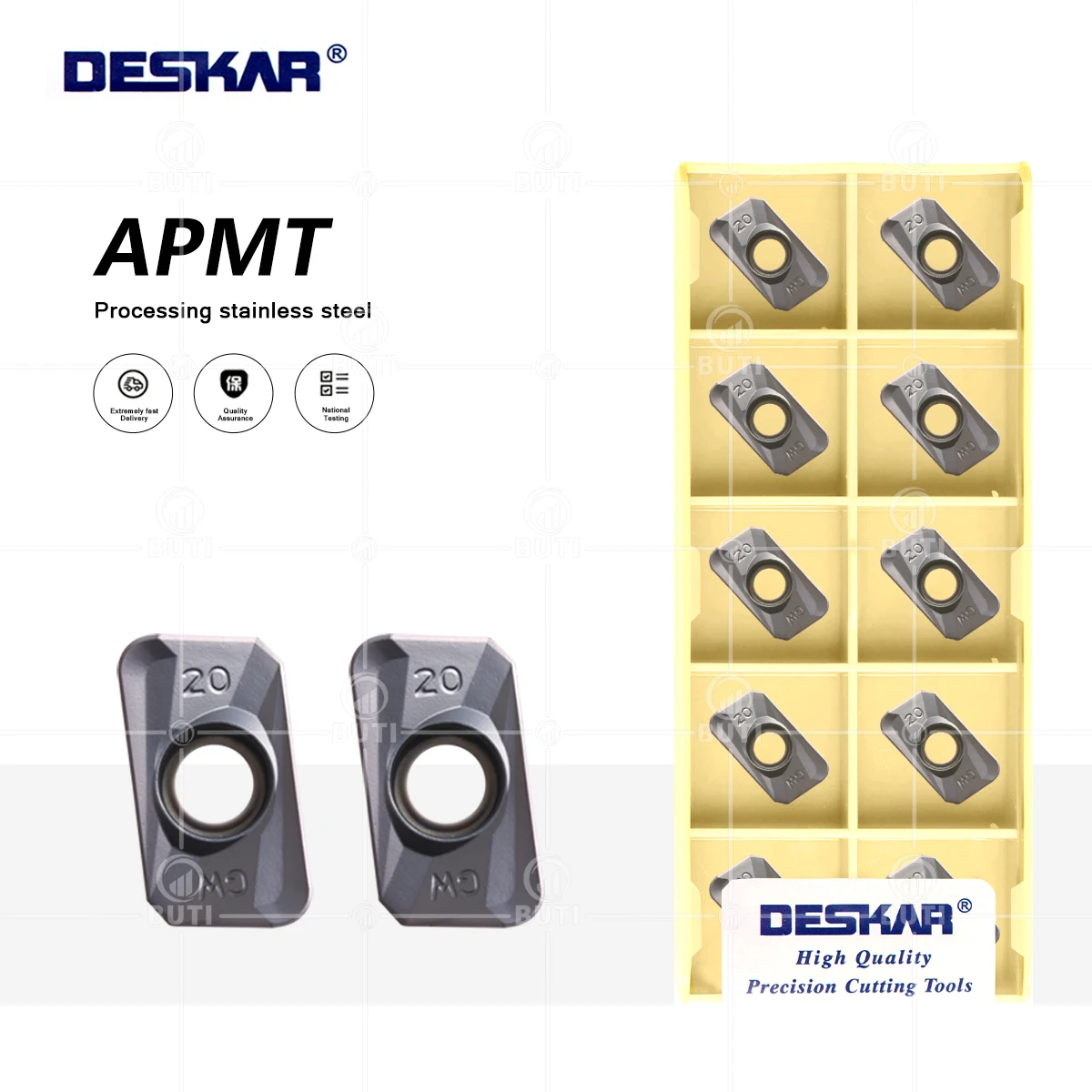 

DESKAR APMT160420PDER-GW LF6018 100% оригинальный токарный станок с ЧПУ, фрезерные твердосплавные вставки, фрезерные токарные инструменты, используемые для нержавеющей стали