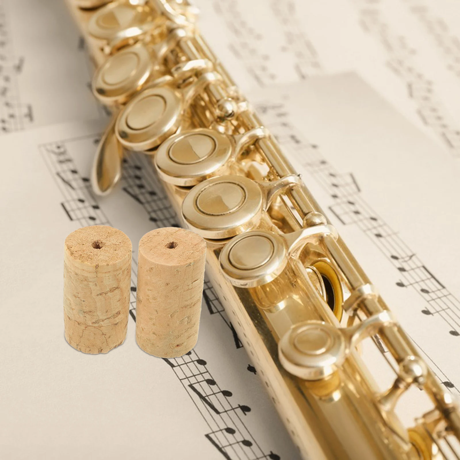 

2 Pcs Cork Accessories Corks Flute Replacement Parts Musical Instrument Plug Repair Kit Headjoint Plugs