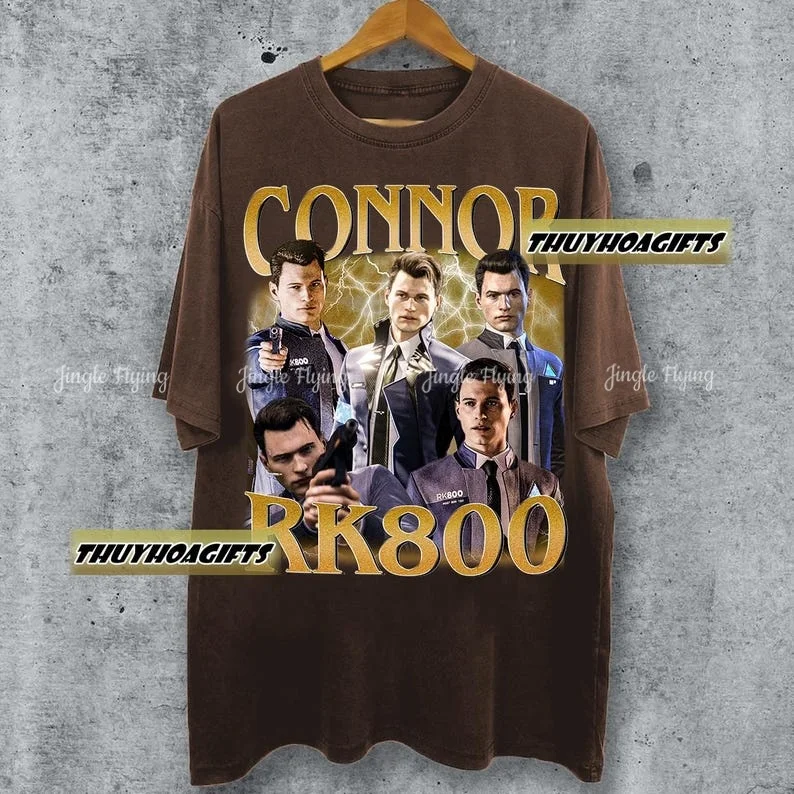 Limited Connor Rk800 Vintage 90s Bootleg T-Shirt Connor 60 Sweatshirt Detroit Become Human Gifts For Man And Women Unisex Tee