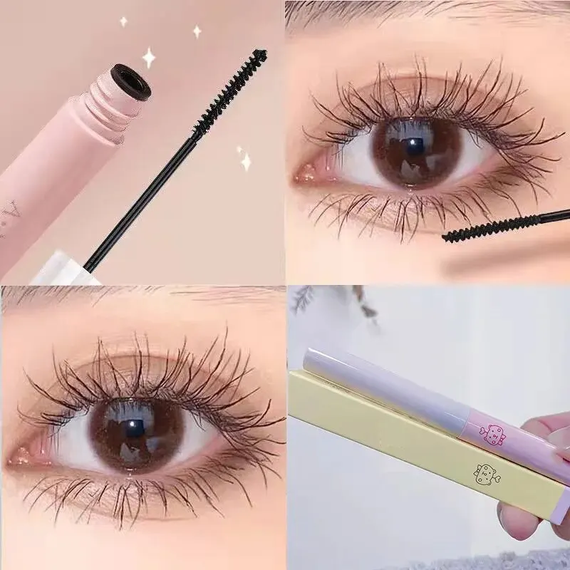 Mascara a testa Fine Slim Long Thick Shape Curling No Fly Legs non facile Dizzy Makeup No Caking Mascara allungante