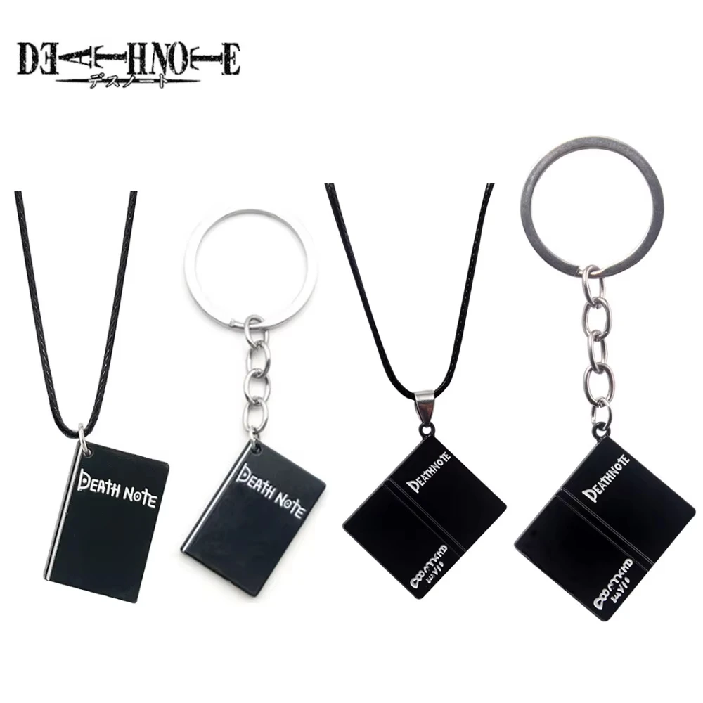 LLavero de Death Note de Anime, colgante de cuaderno negro, accesorios de cosplay, llavero para mujeres y hombres, regalos de joyería