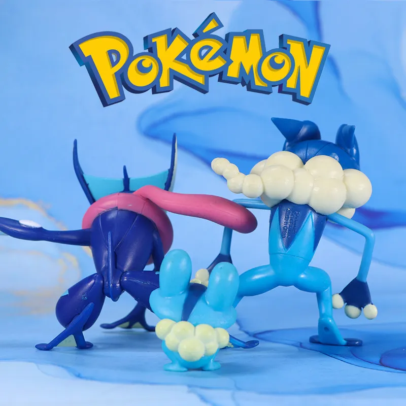 WCT Genuine Bulk Froakie Frogadier Greninja Action Figure Pokemon Model Collectible Toy view 2