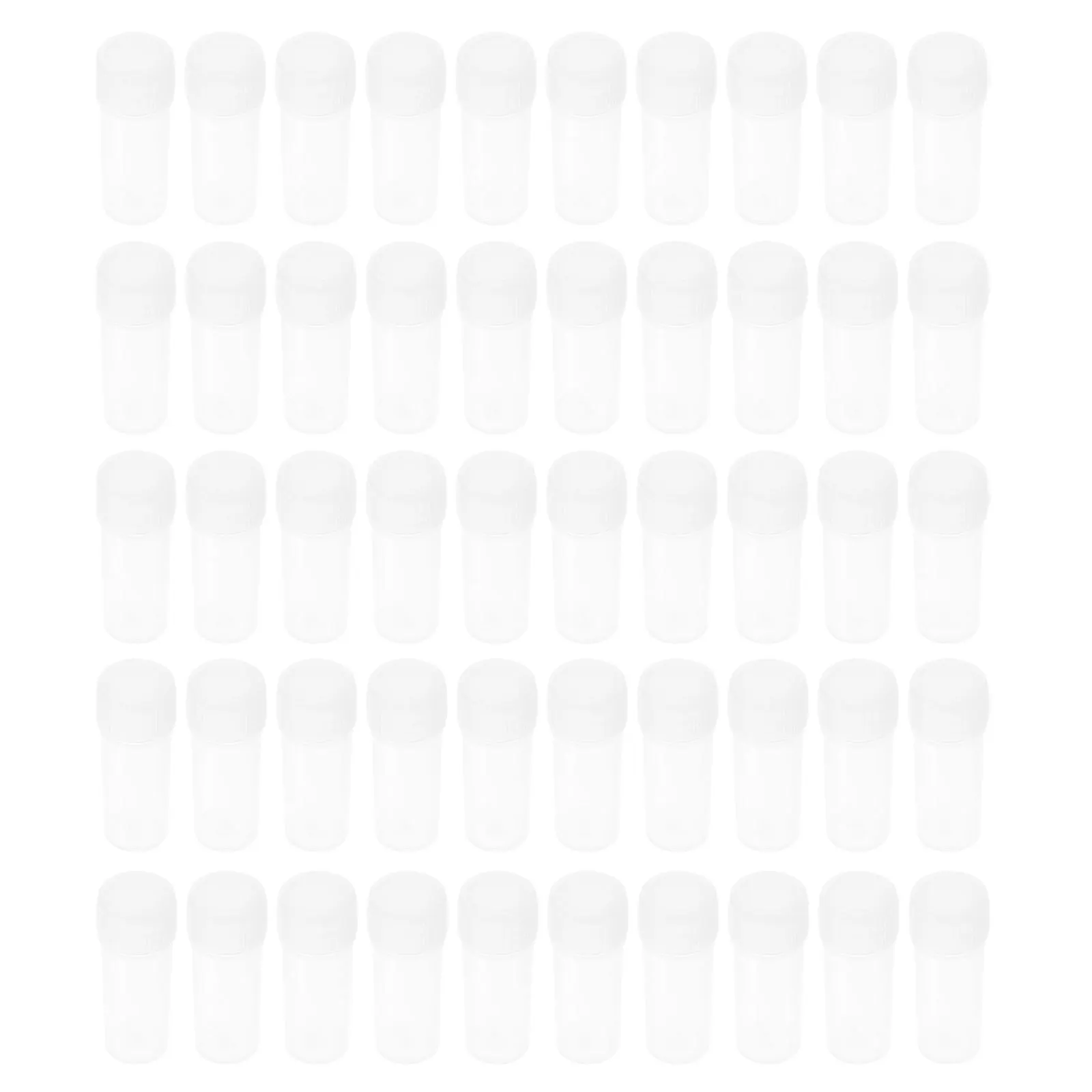 

50pcs Refillable Transparent Small Bottles Cross-Stitch Needle Storage Vial Container With Caps For Sewing Beads Jewelry Pills
