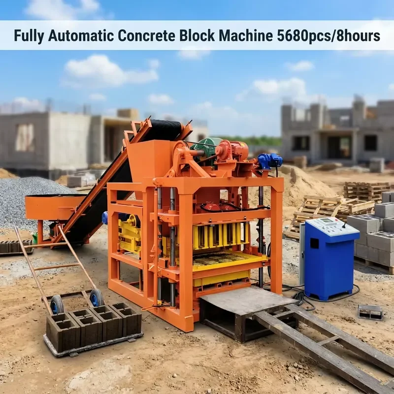 Fully Automatic Concrete Block Making Machine PLC Cement Brick Machine, Paving Brick Making Machine