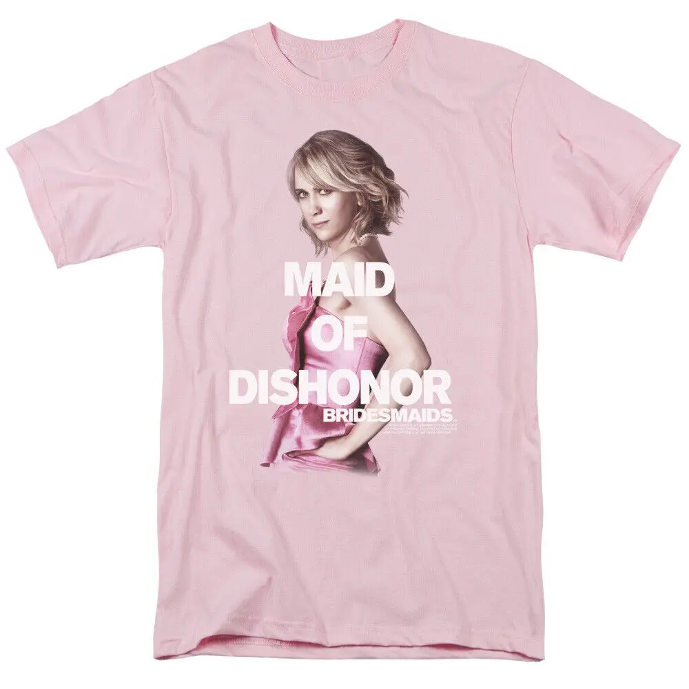 Bridesmaids Maid of Dishonor T Shirt Mens Licensed Wedding Movie Light Pink