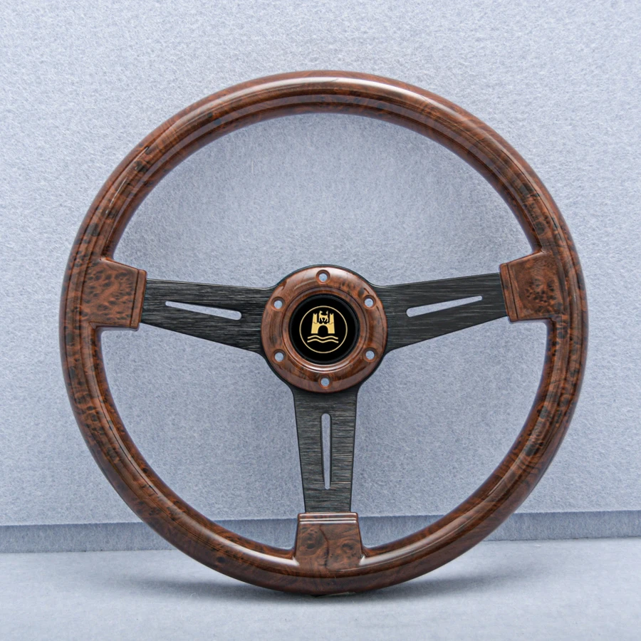 14inch JDM Classic Wood Steering Wheel Universal Drift Racing Sport Steering Wheel