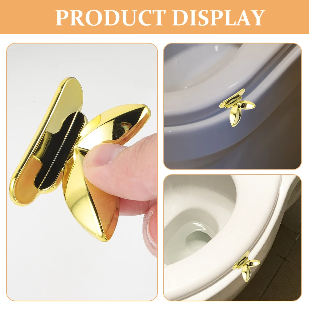 

1pc Gold Acrylic Butterfly Design Toilet Seat Lift Tool Lid Lifter Handle Sanitary Accessories