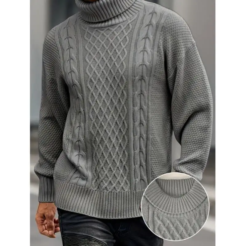 

Men's Knitted Sweater Thiened Coolmax Fiber Ciwalk Collar Nine Sve Brand Emblem Knwear New Arrival