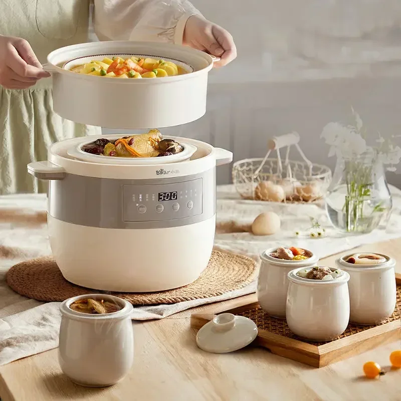 Fully automatic household electric stew pot. Water-proof. Ceramic. For bird's nest porridge. Cooking artifact.