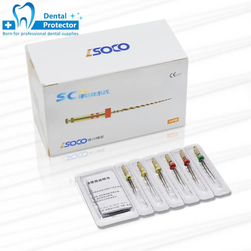 SOCO Pro 1pc Bundle Endodontic Rotary Files Dental Root Canal File Nickel-Titanium Thermally Activated fatigue resistance