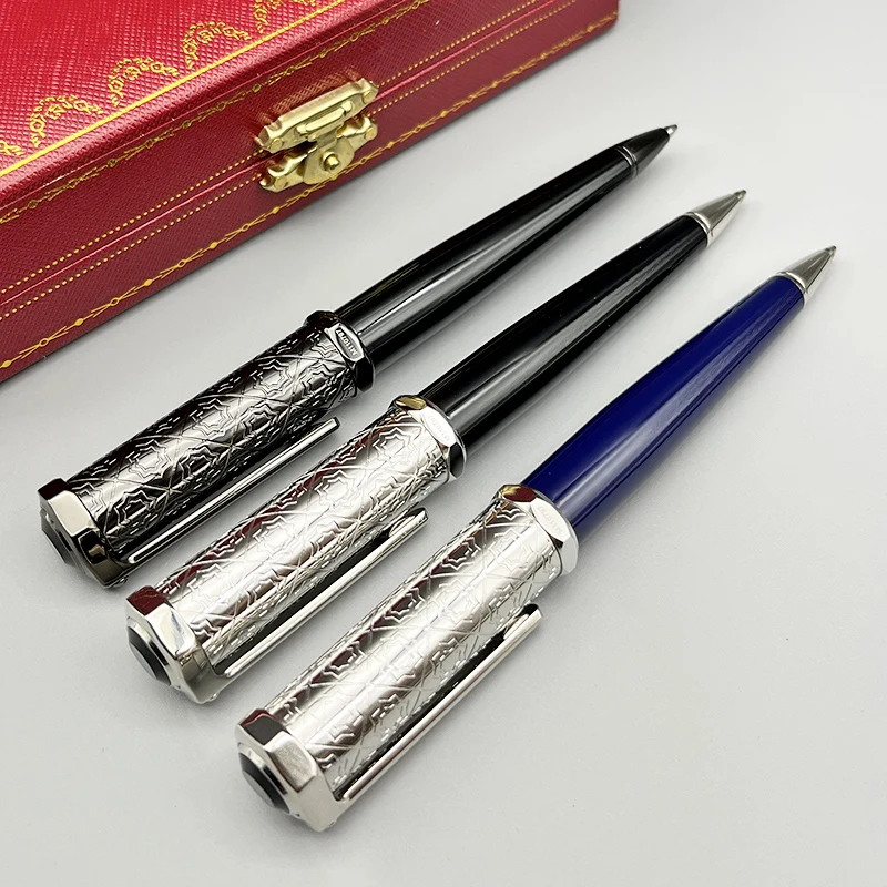 

YAMALANG CT Luxury Ballpoint Pen 3 Colors Santos-Dumont de Heptagon Black Barrel Snow Flower Pattern With Serial Number