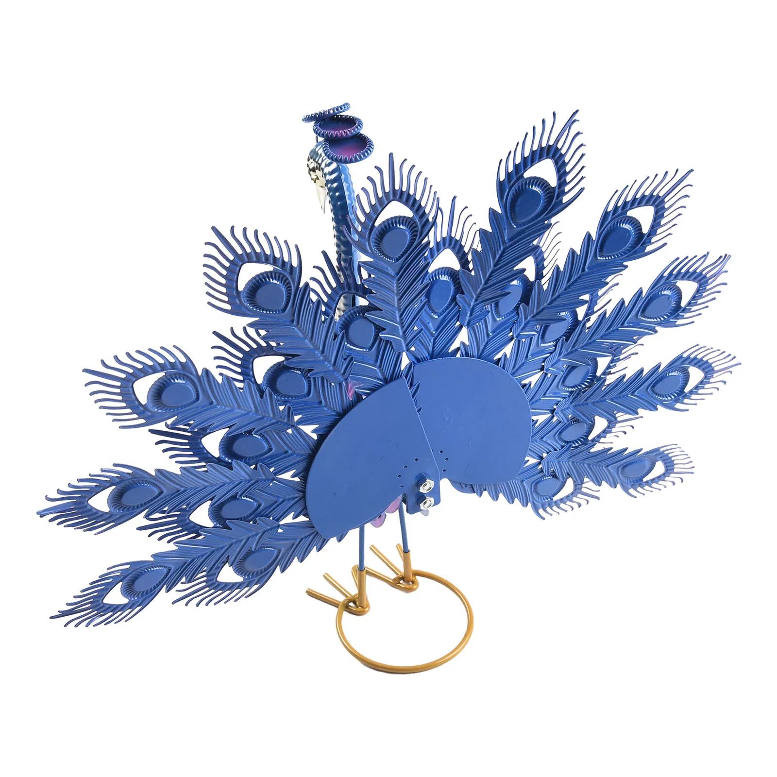 Peacock Sculpture Vivid Shape Animal Peacock Statue Anti--oxidation Garden Decoration Wear-resistant Peacock Ornament