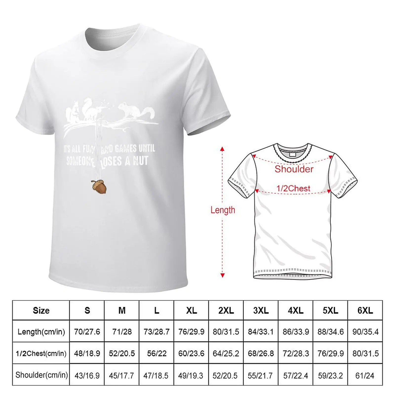 Cool Fun And Games Squirrel Nut Funny Pet Chipmunk Gift T-Shirt T-Shirt korean fashion vintage men graphic t shirts