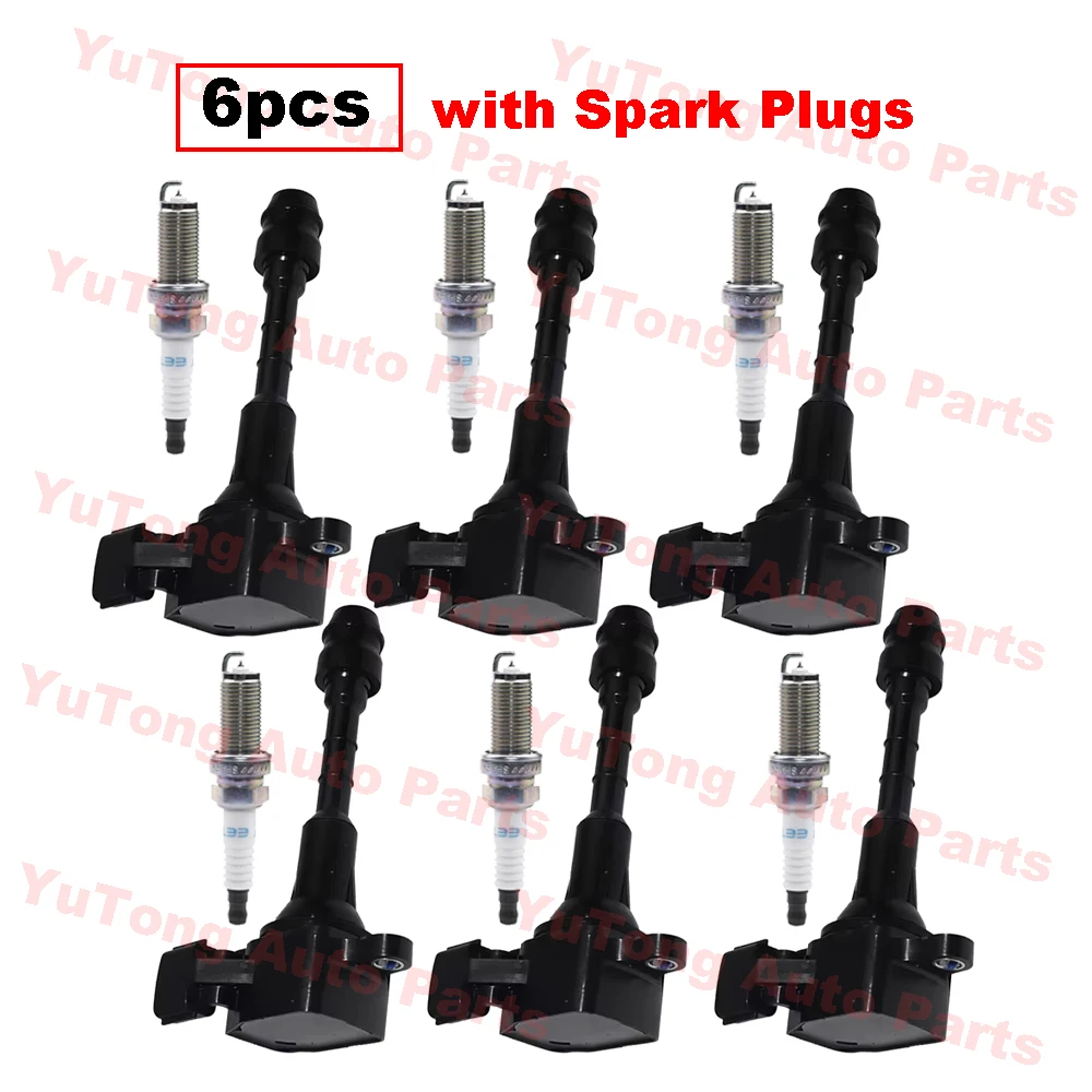 6pcs Bobine Voor NISSAN 350Z TEANA J31 FUGA Y50 2005 3.5L ALTIMA L31 L32 ELGRAND E51 INFINITI FX 35 G35 onderdelen 22448AL615