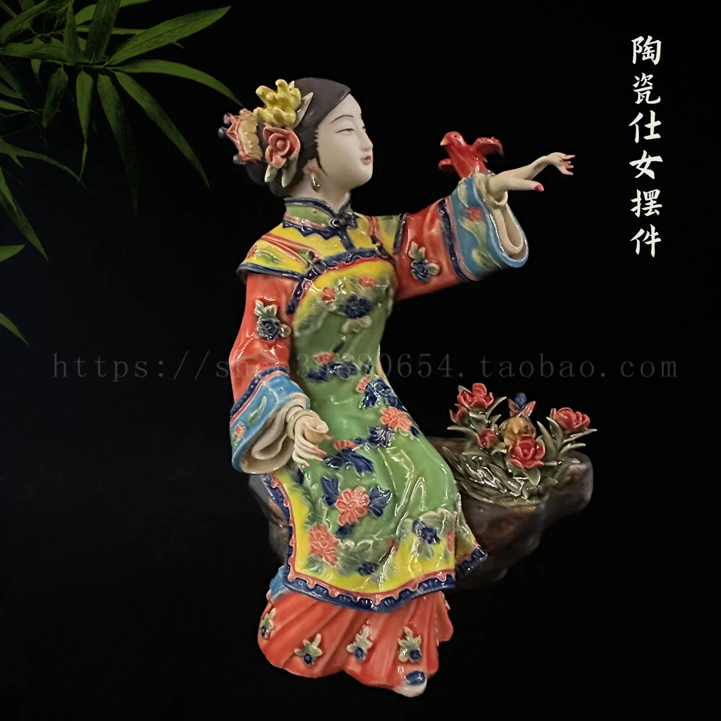Ceramic doll creative home TV cabinet wine cabinet classical lady ornament daily