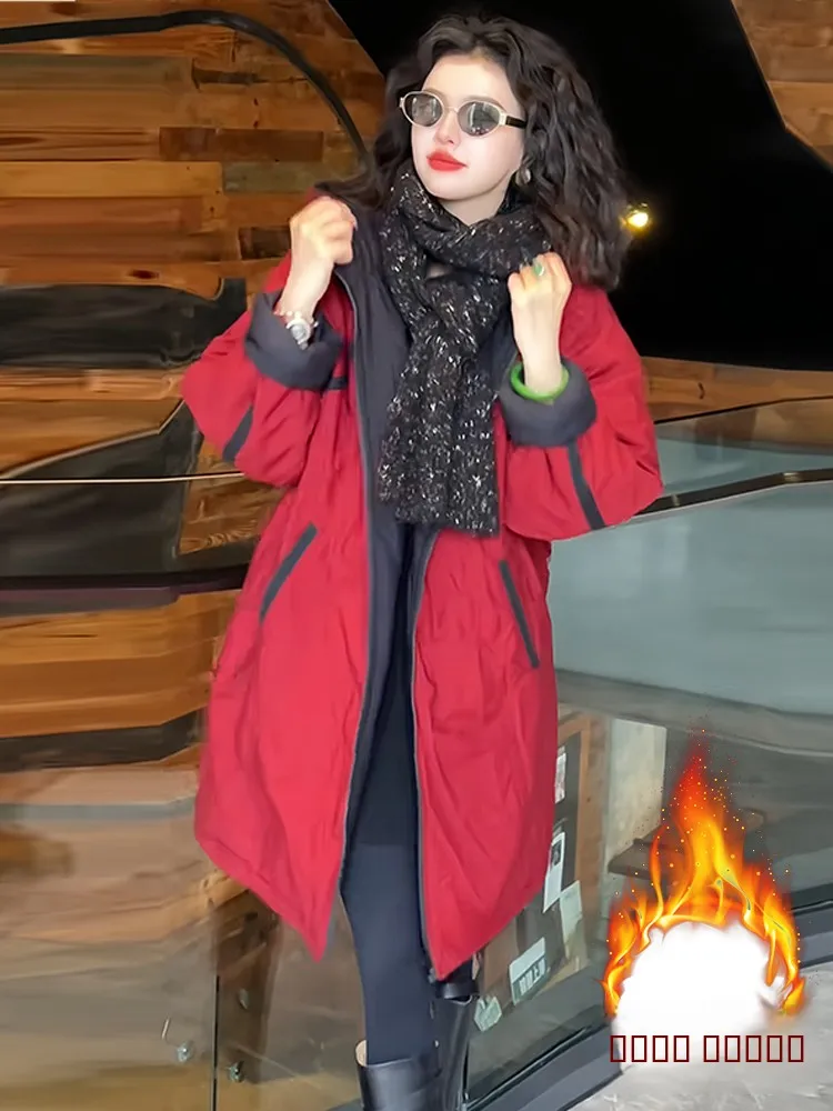 

Trendy Cotton Jaet Women's Winter New Sle Versatile Simple High-End Suitable Coat Korean Version Loose Fit Zipper Closure