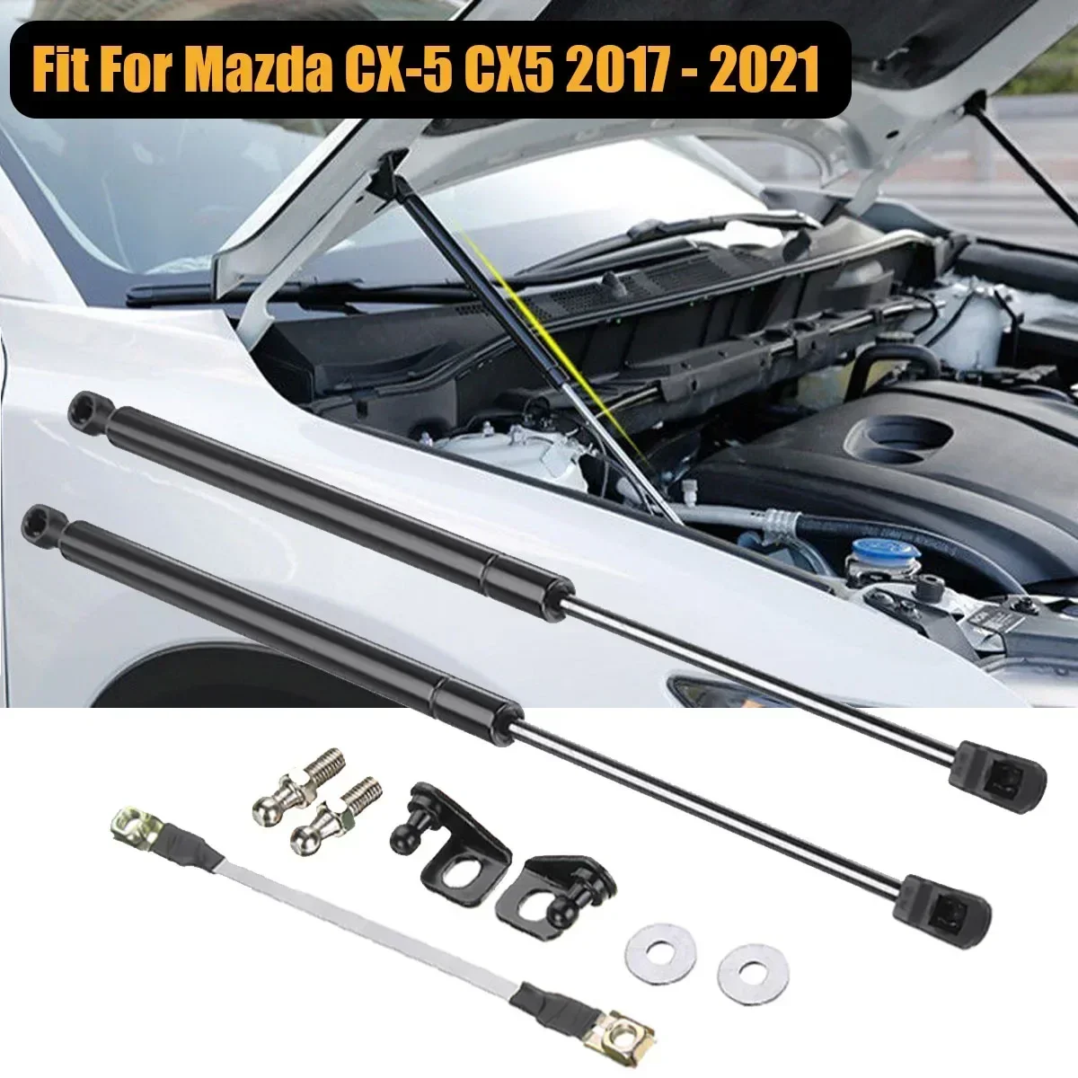 For Mazda CX-5 CX5 2017 2018 2019 2020 2021 KF Front Engine Hood Gas Strut Spring Shock Bar Lift Support Rod Car Accessories