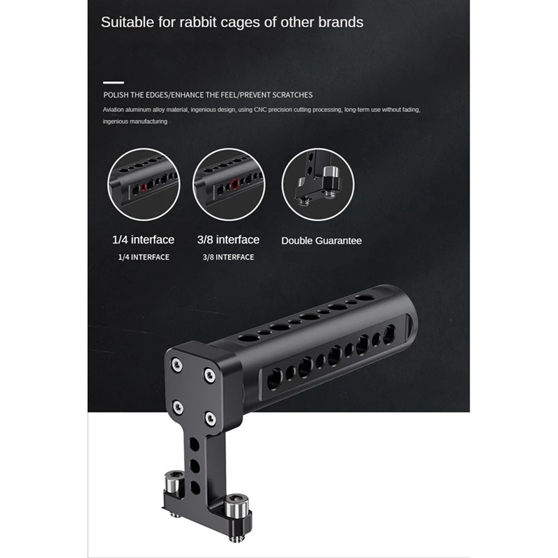 For Sony Canon Rabbit Cage Upper Handle Camera Rabbit Cage Portable Convenient Aluminum Alloy Upper Handle