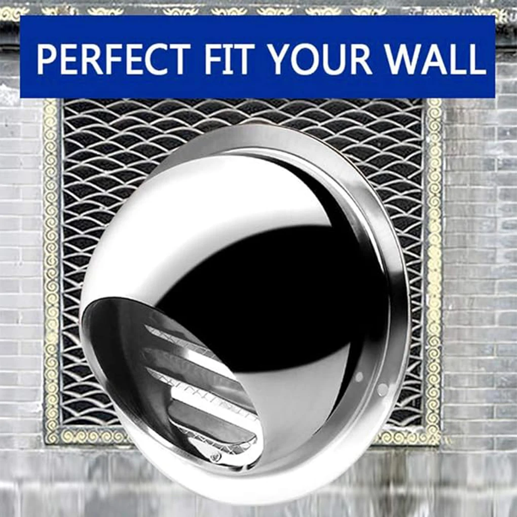 Stainless Steel Wall Ceiling Air Vent Ducting Ventilation Exhaust Grille Cover Waterproof Outlet Heating Cooling Vents Cap