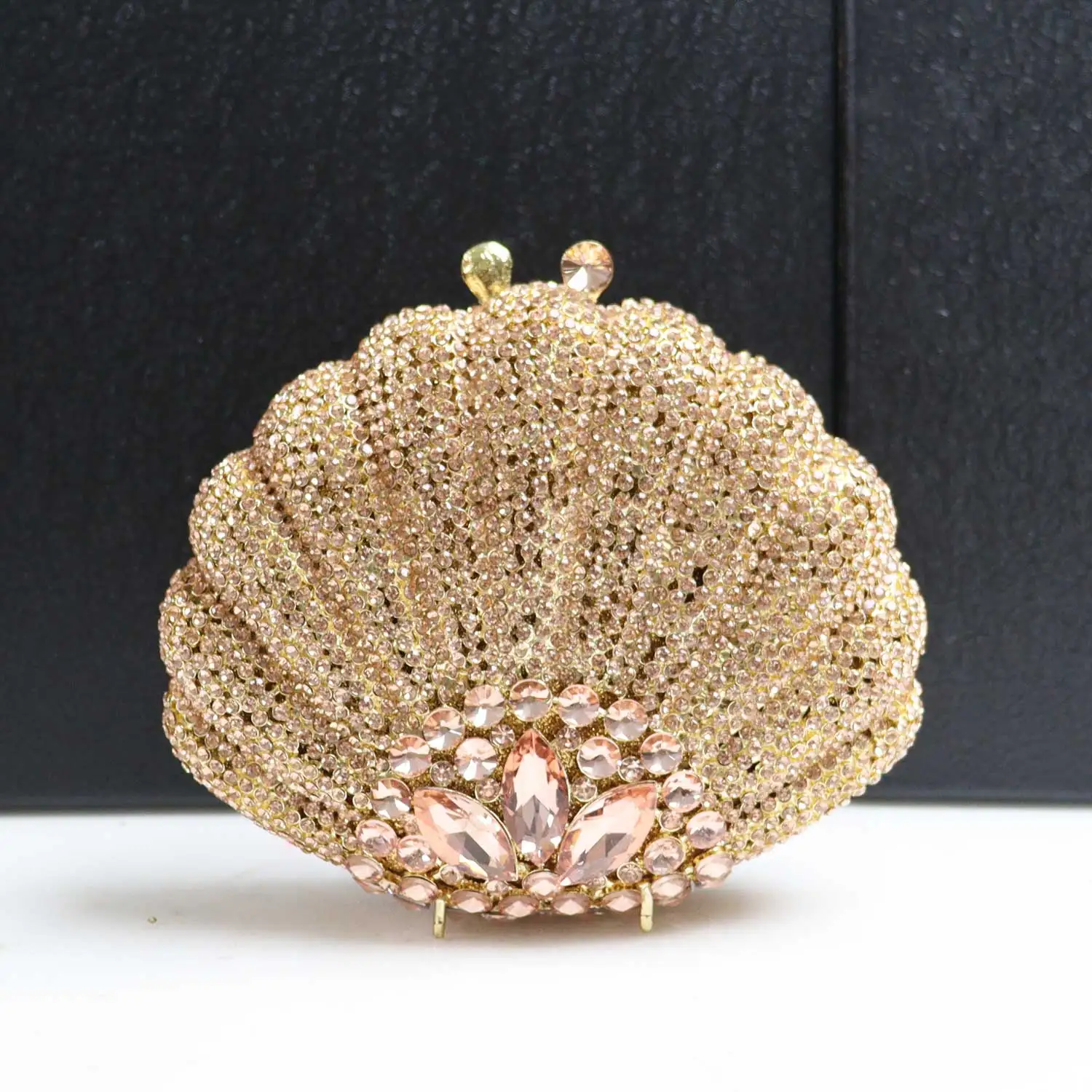 

Модные женские вечерние сумки в форме ракушки с кристаллами, цвета шампанского, серебристо-зеленые вечерние сумки, женский кошелек, банкетные сумки sm279