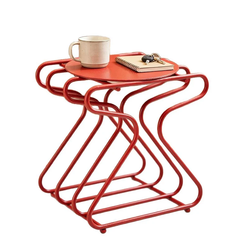 Minimalist Metal Edge Table, Modern Geometric Frame Edge Table, Creative Small Coffee Table In Living Room And Bedroom