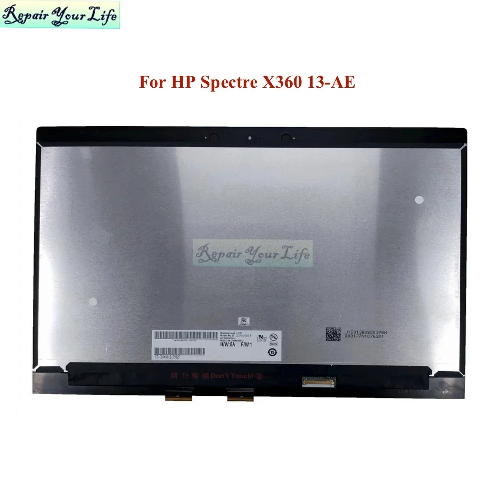 13.3 Laptop LCD Screen Assembly Touch For HP Spectre X360 13-AE M133NVF3 R2 918023-N32 1080P FHD N133HCE-GP2 UHD 30PINS 40PINS