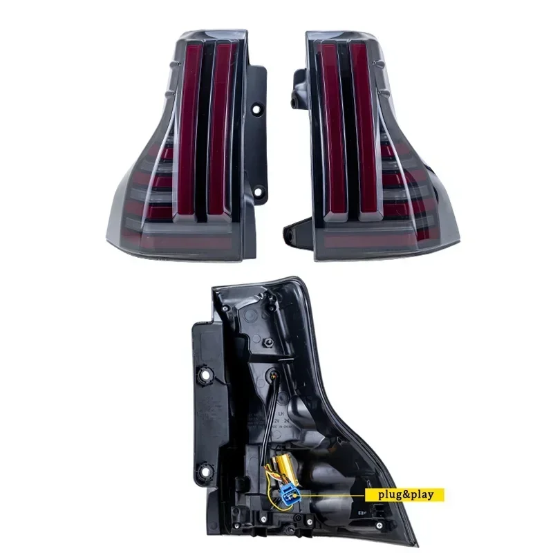 Samochodowe tylne światła LED do Toyota Prado Off-road Vehicle 2010 - 2023 Auto Tylna lampa do jazdy tyłem Hamulec Kierunkowskaz cofania Samochodowe tylne światło