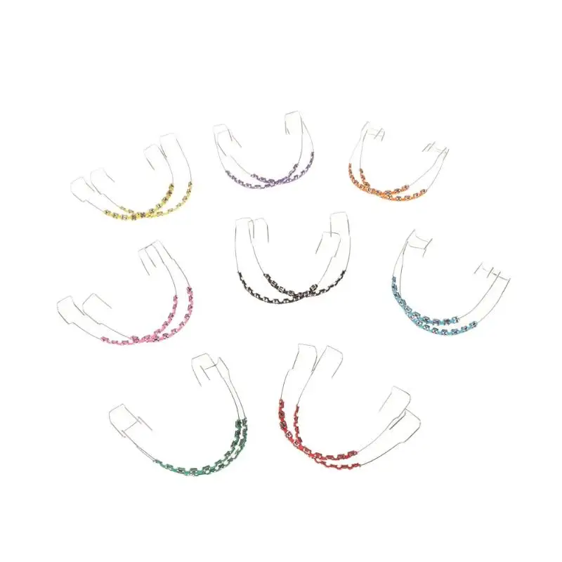

1Pair Dental Accessories Orthodontic Ligature Ties With Box Colorful Dental Braces Decoration Dentistry Fake Brackets Temporary