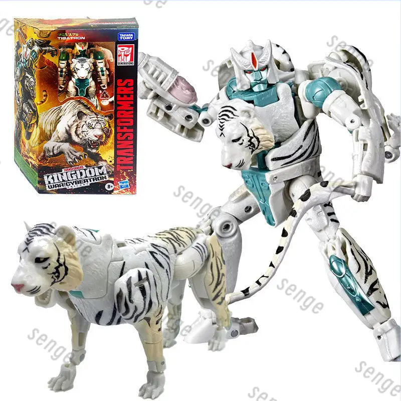 

[Genuine Spot] Hasbro Transformed Kingdom Series White Tiger Warrior Tigatron Enhanced Level D Beast Man Collection Gift Toy