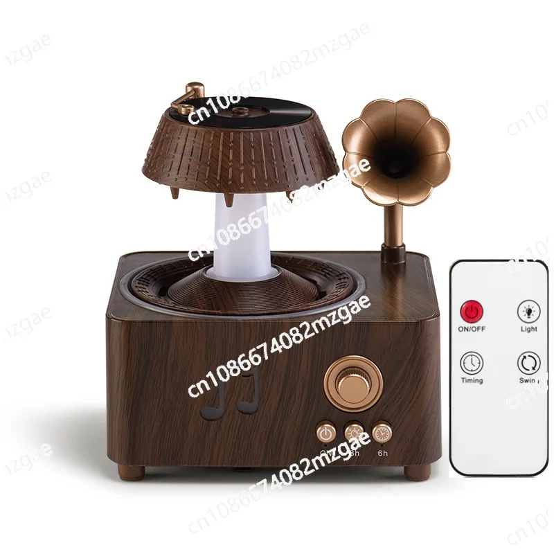 New desktop retro rotating wireless bluetooth speaker humidifier two-in-one silent home aromatherapy machine