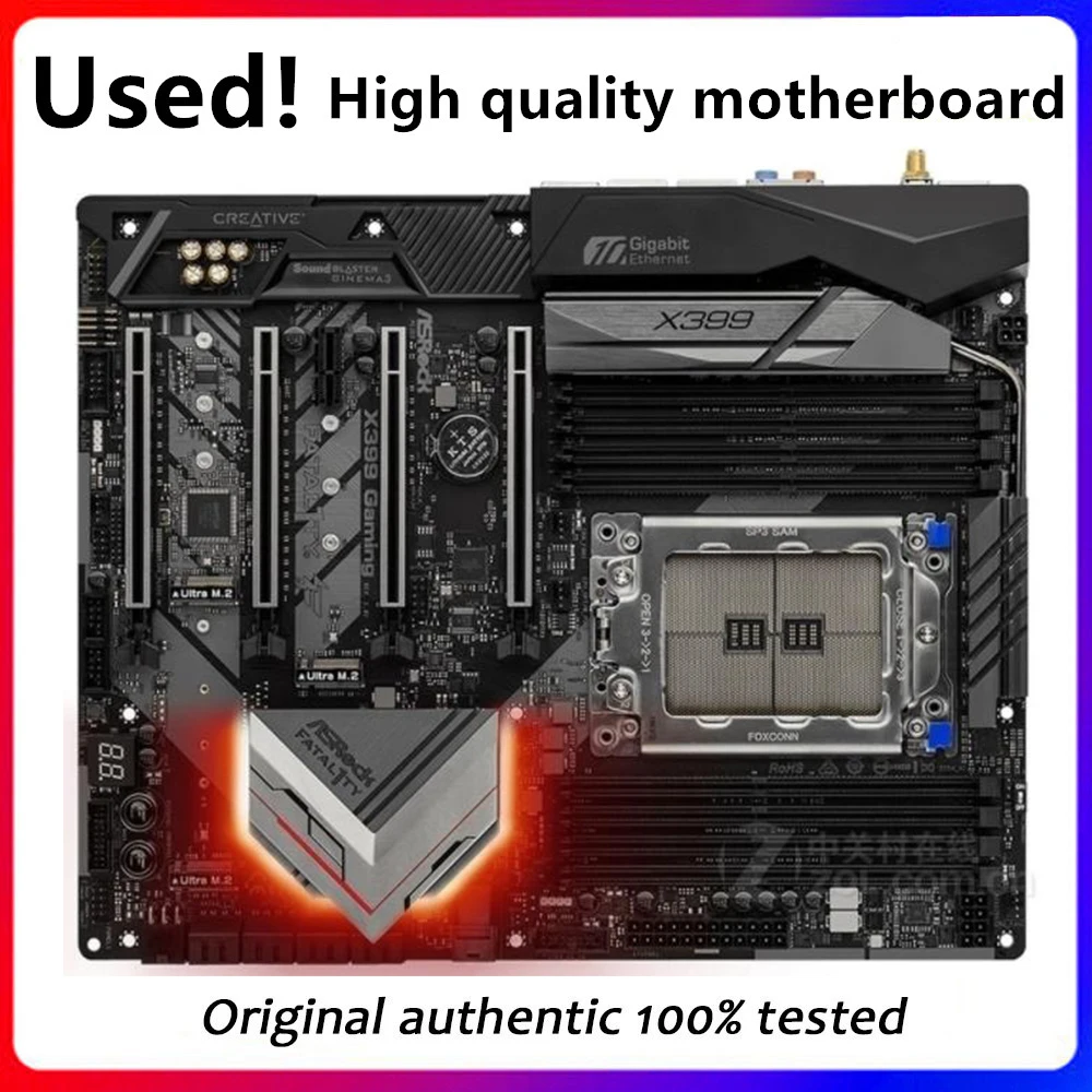 

For ASRock X399 Professional Gaming Socket TR4 DDR4 For AMD X399 SATA3 USB3.0 Original Desktop Used Mainboard