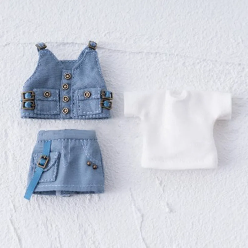 

Handmade Doll Vest Pants Multicolored Mini Doll T-shirt Skirt Set DIY Accessories Kids Gift Toys for 1/12 BJD GSC p9 Dolls
