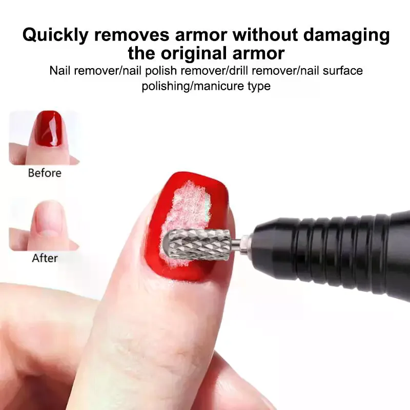 1PCS Tungsten Steel Nail Drill Bit Rotate Burr Milling Nail Cutter Bits Electric Drill Machine For Manicure Pedicure Accessorie