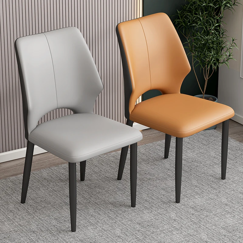 

Italian Luxury Dining Chairs Modern Minimalist Leather Nordic Dining Chairs Trendy Lazy Sillas Para Sala De Estar Furniture