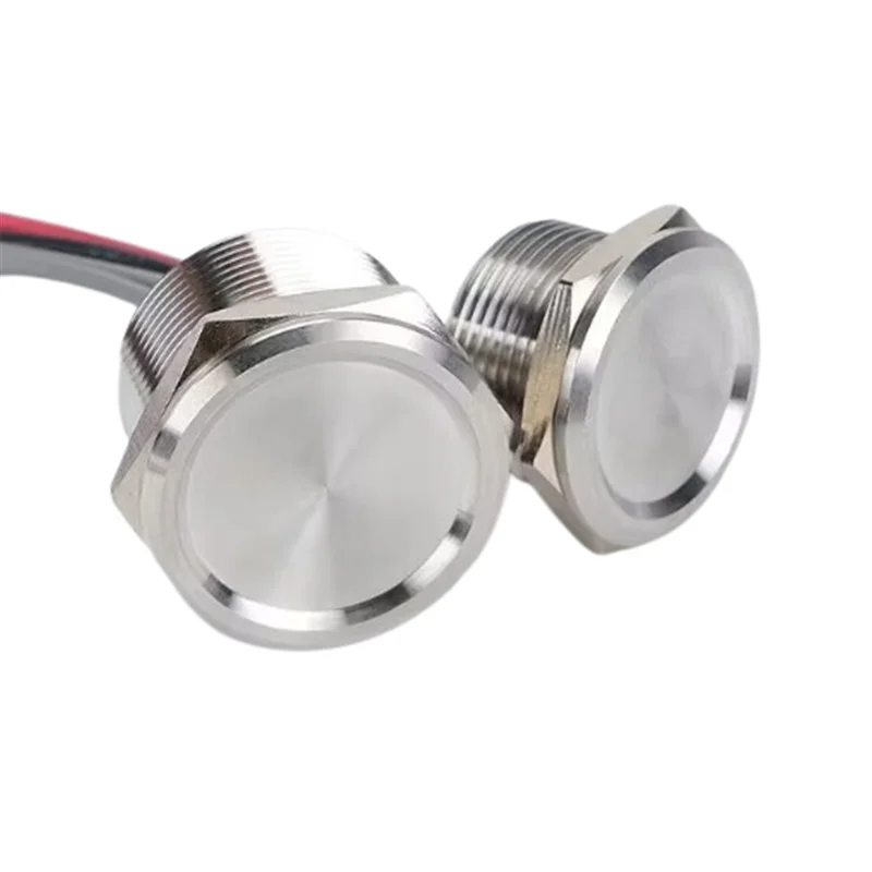 방수 금속 터치 압력 압전 스위치, 수중 단추, IP68, 16mm, 19mm, 22mm, 5 개