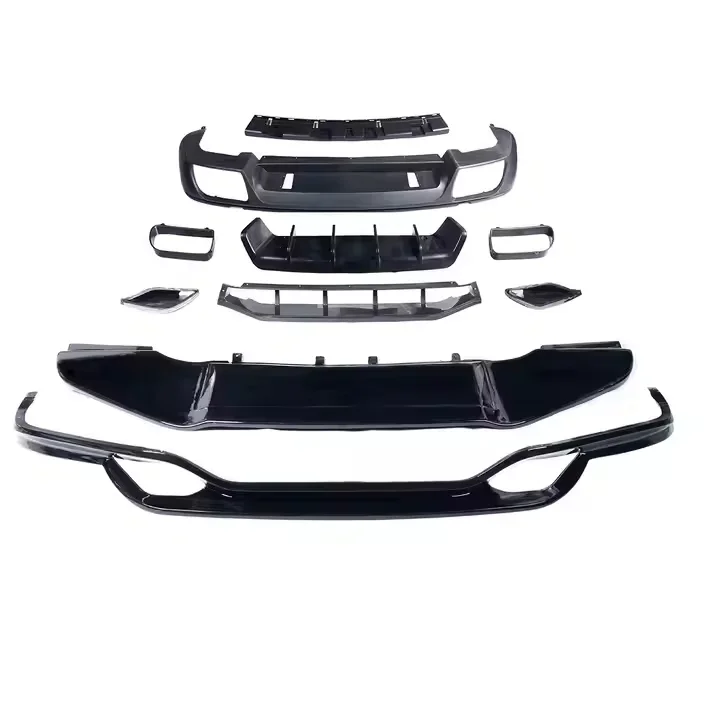 

YICKU New Design Auto Parts For Porsche Cayenne 958.1 Upgrade 9Y0 TKT Style PP Material Car Body Kit Front Lip Rear Diffuser