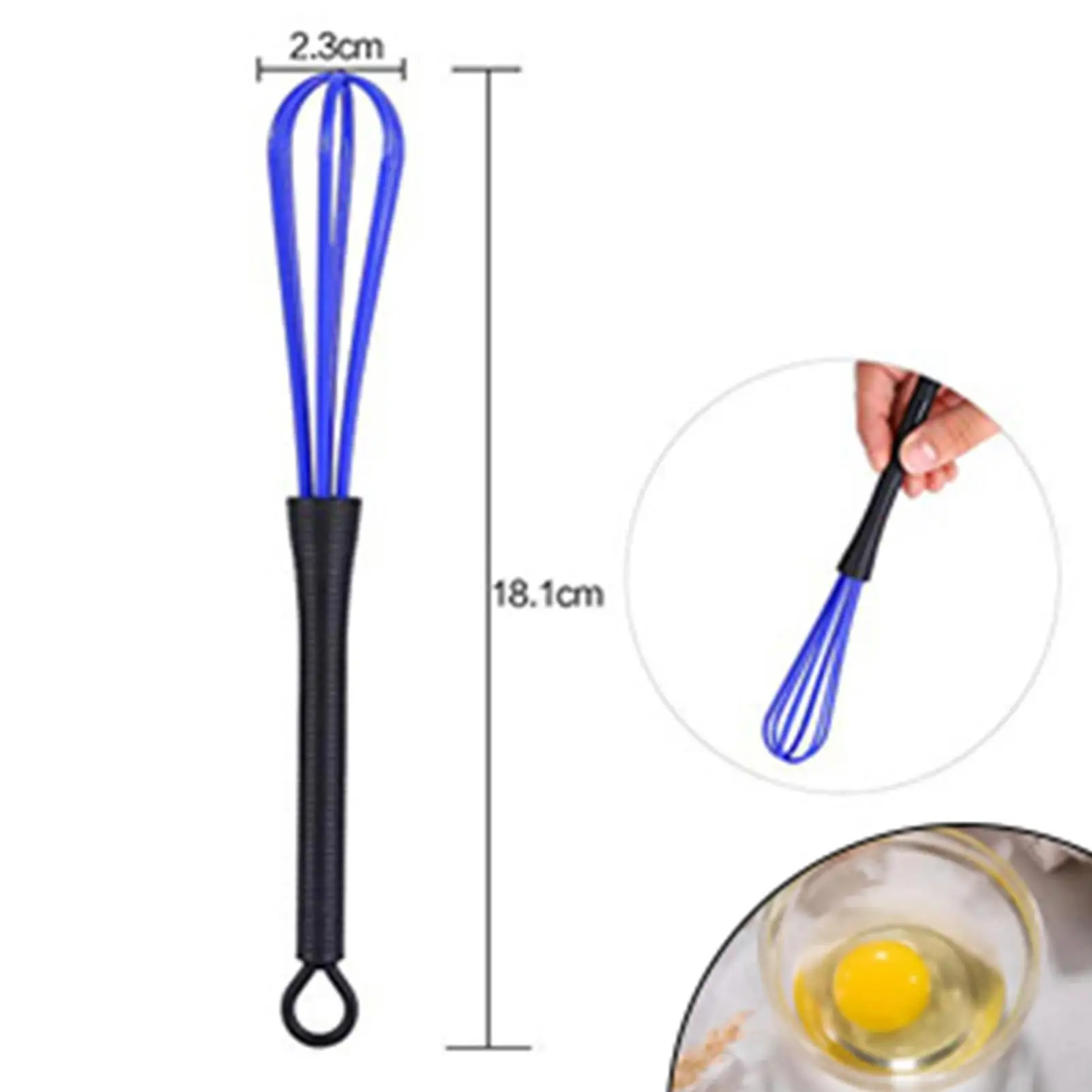 5PCS Plastic Balloon Whisk Set for Hair Dye, Egg Mixing & Kitchen Foaming - Manual Beater Blender