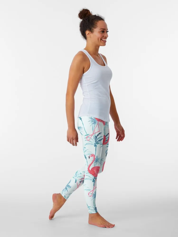 Flamingo 'S In Het Paradijs Leggings Actief Dragen Voor Fitness Damesleggings Sport Voor Push-Up Damesleggings