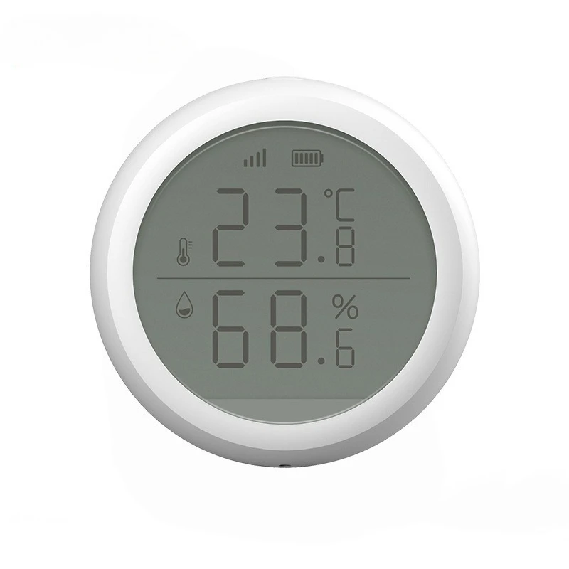 ZEXEF Tuya ZigBee Temperature And Humidity Sensor Home Indoor Thermometer With LCD Display APP Voice Control Alexa Google Home