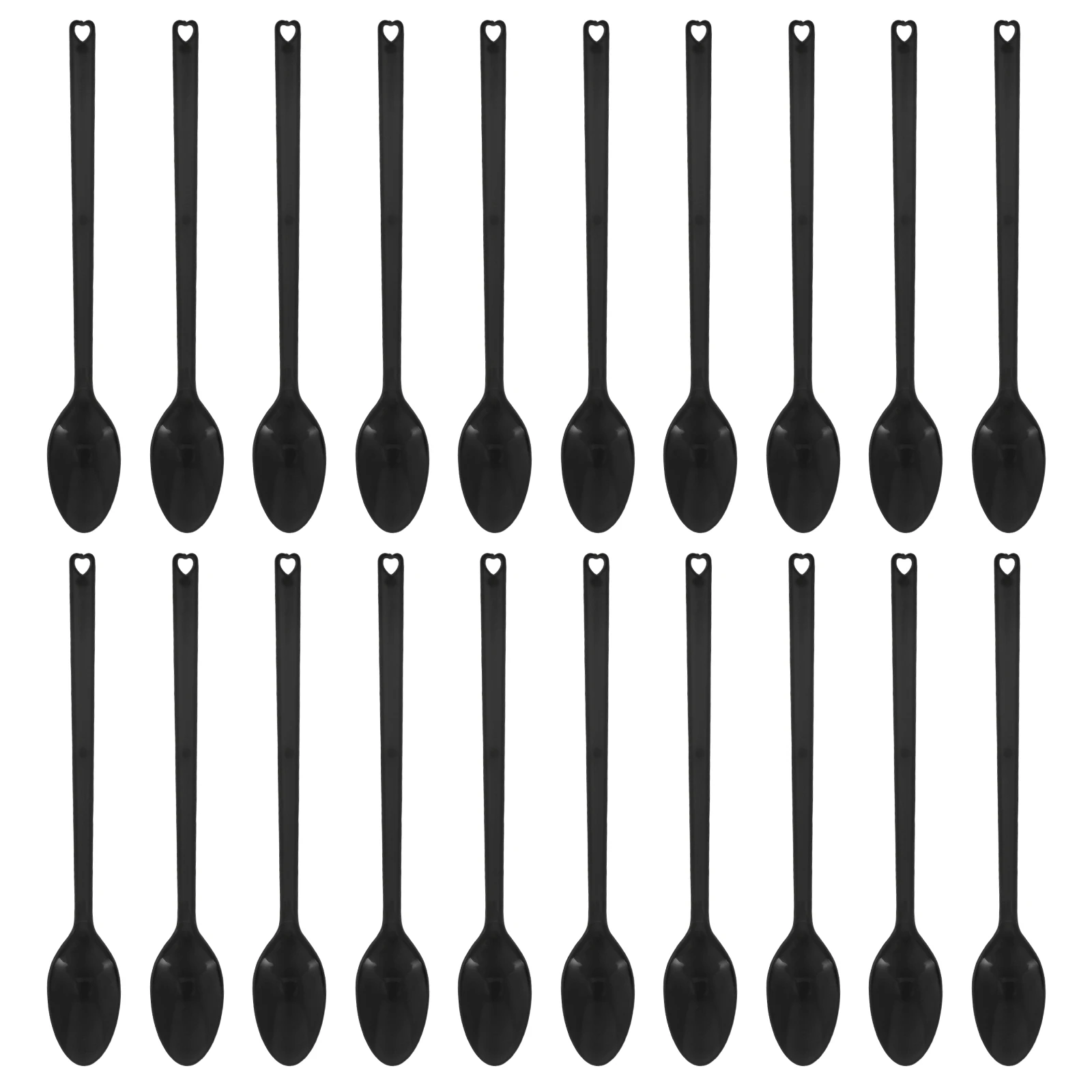 

100 Pcs Handle Spoons Mix Plastic Spoon Plastic Coffee Tea Stirring Mixers Easy Clean Cold Hot Beverages Tools