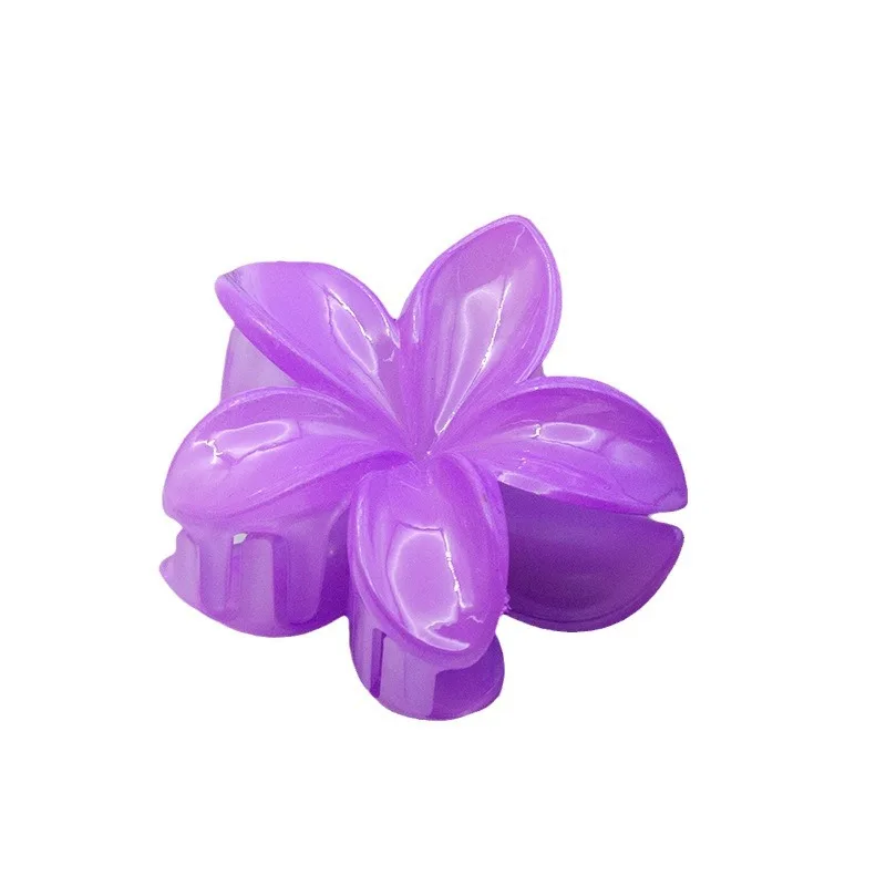 مشبك شعر جديد بسيط بلون واحد على شكل زهرة خماسية البتلات، مشبك شعر أنيق وبسيط للجزء الخلفي من الرأس، إكسسوار شعر عصري