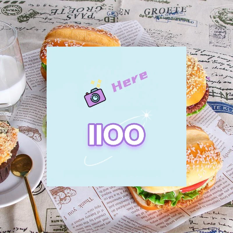 

【IIOO】1PC Artificial Kitchen Hamburger Realistic Food Decoration Photography Food Simulation Cake Model Tea Table Decoration