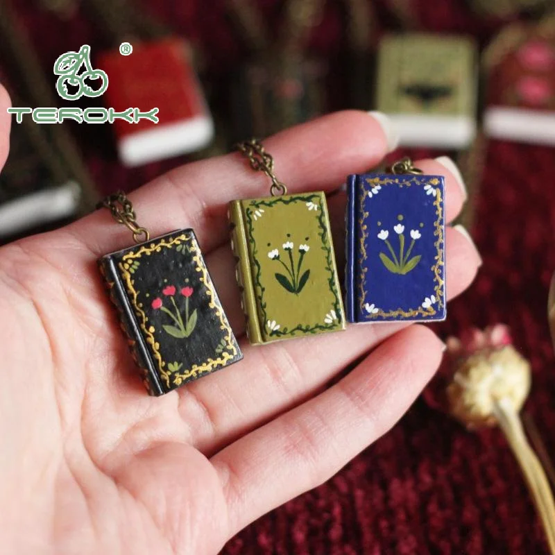 구리 미니 마법 책 펜던트, 책 애호가 펜던트, DIY - Jewelry Making Books 리뷰 및 가격